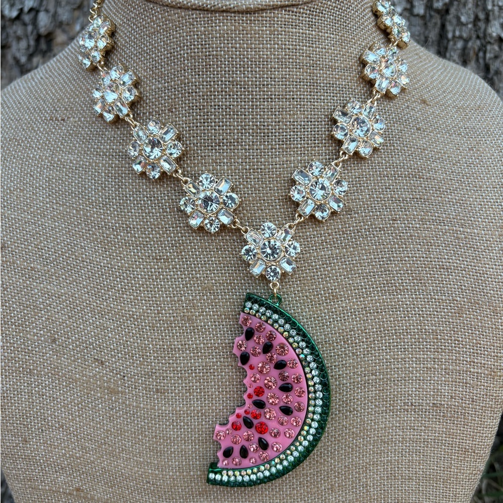 Betsey Johnson Backyard Watermelon Necklace
